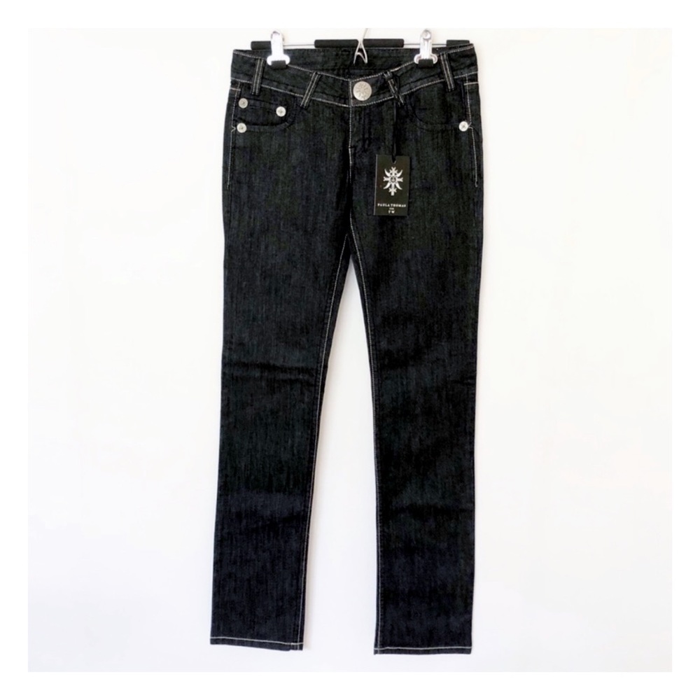 NWT Thomas Wylde Embellished Low-Rise Jeans